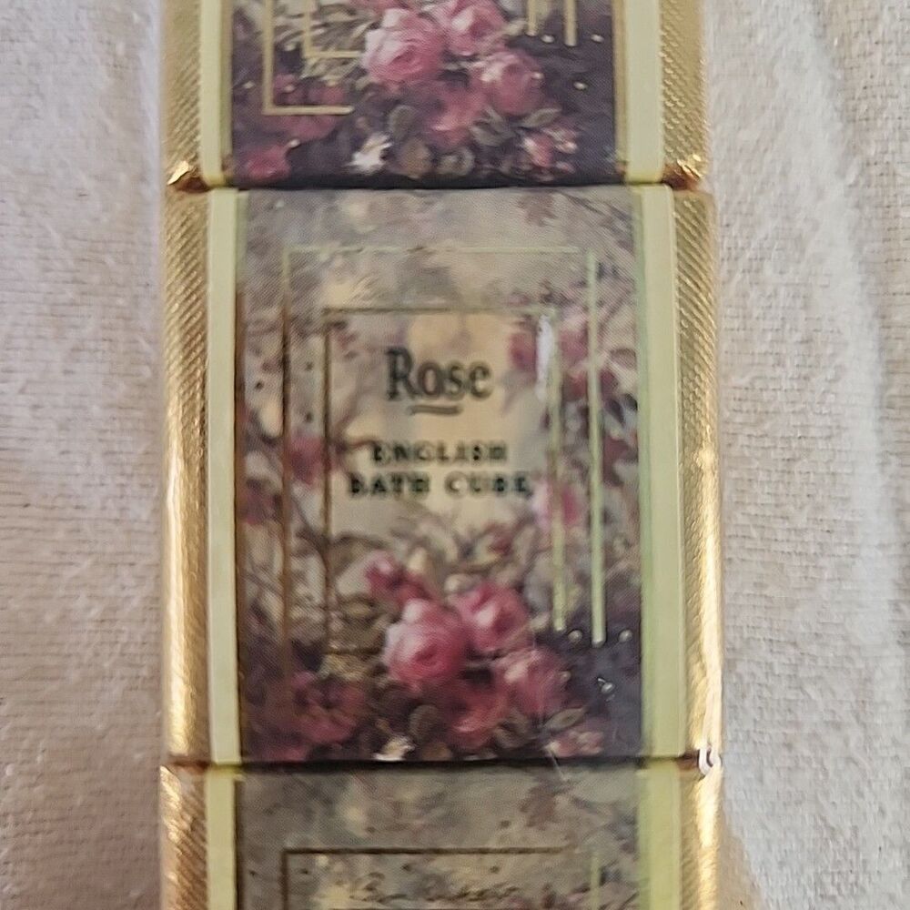 Ben Rickert English Bath Cubes Set of 3 New Old Stock Sealed Rose